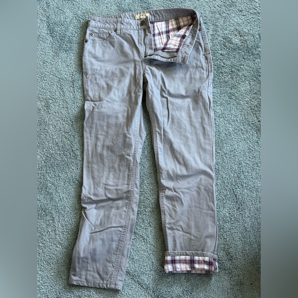Flannel lined pants